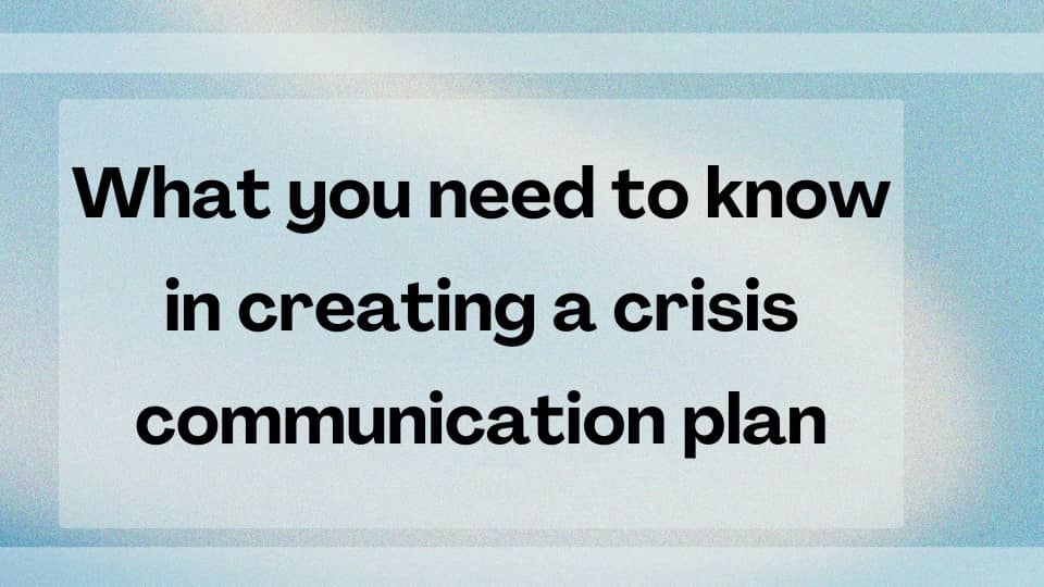 How a spokesperson should respond in a crisis