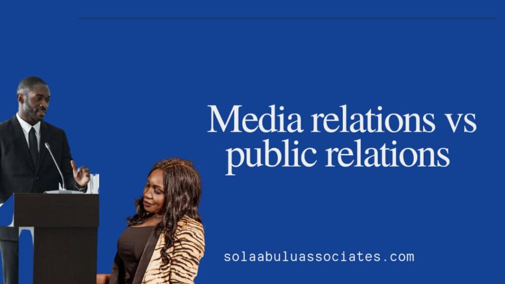 What is the difference between media relations and public relations