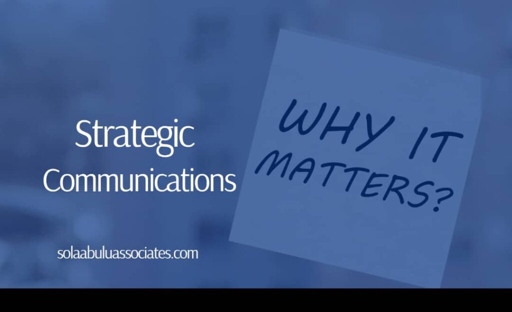 why does strategic communications matter?