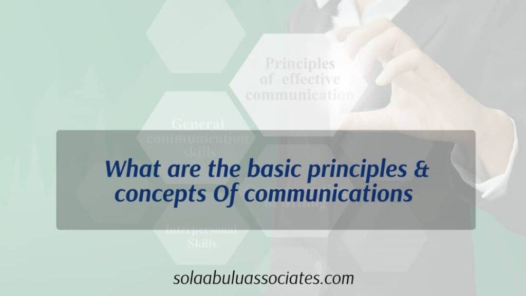 what are the principles of communication